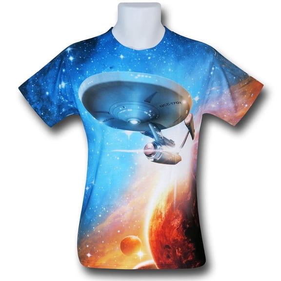 Star Trek Men's Final Frontier Sublimation T-shirt XXX-Large White