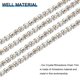 thumbnail image 3 of 11 Yardas Cristal Imitación Diamante Cadena 4mm Cosido Cerrar Garra Cadena Adorno para Bricolaje Joyería Ropa Bolsos Zapatos Decoración Plata Inferior Parte AB Color, 3 of 7