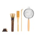 thumbnail image 2 of Juego de batidor de matcha, herramientas para matcha, cepillo mezclador para principiantes, herramienta profesional de bambú para hacer té, cuchara de Conjunto oscuro de 4 piezas, 2 of 9