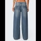 thumbnail image 5 of Pantalones Vaqueros Boyfriend de Pierna para Mujer - Vaqueros Holgados de Tiro Bajo - Estilo e-Girl Y2K Azul Oscuro M, 5 of 9