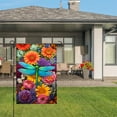 thumbnail image 3 of Amhnf Colorful Dragonfly And Flowers Garden Flag For Home Outdoor Garden Yard Decor 12x18 inch, 3 of 5