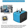 thumbnail image 3 of Universal International Travel Power Adapter With Smart High-speed(blue And Black Border), 3 of 5