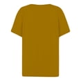 thumbnail image 4 of Pxiakgy Short Sleeve T Shirts for Women V Neck Button Down Tops with Pocket Loose Fit Blouse for Daily Wear Henley Summer Tops Casual Button Down Shirts Loose Fitted Gradient Tees Fashion Gold 3Xl, 4 of 5