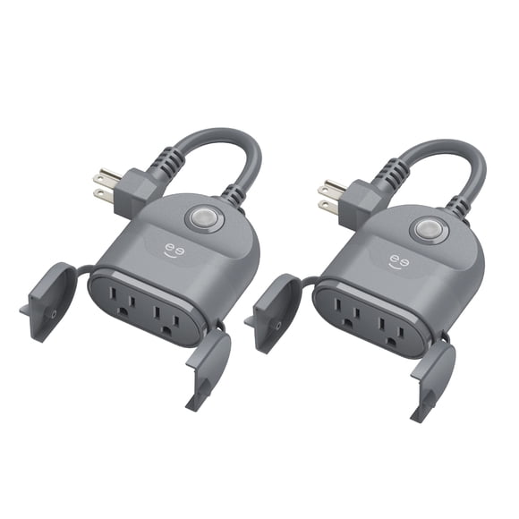 Enchufe inteligente para exteriores Geeni Outdoor Duo Wi-Fi, paquete de 2