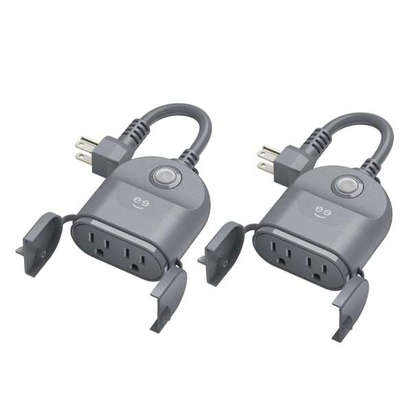 Enchufe inteligente para exteriores Geeni Outdoor Duo Wi-Fi, paquete de 2