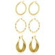 thumbnail image 1 of Juego de 3 Pendientes de Aro JeenMata Lujosos en Oro Amarillo, 1 of 5