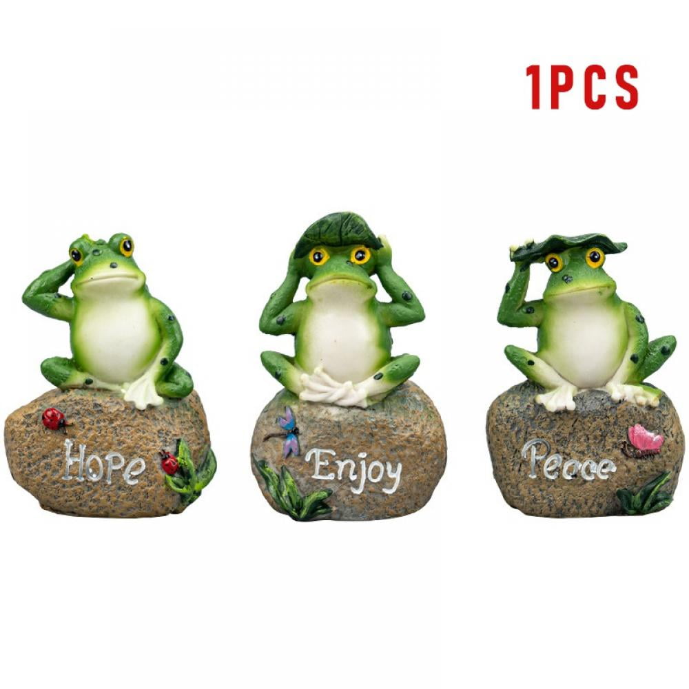 FROG with Hope Rock Home or Garden Satue Ornament Decor Gift 