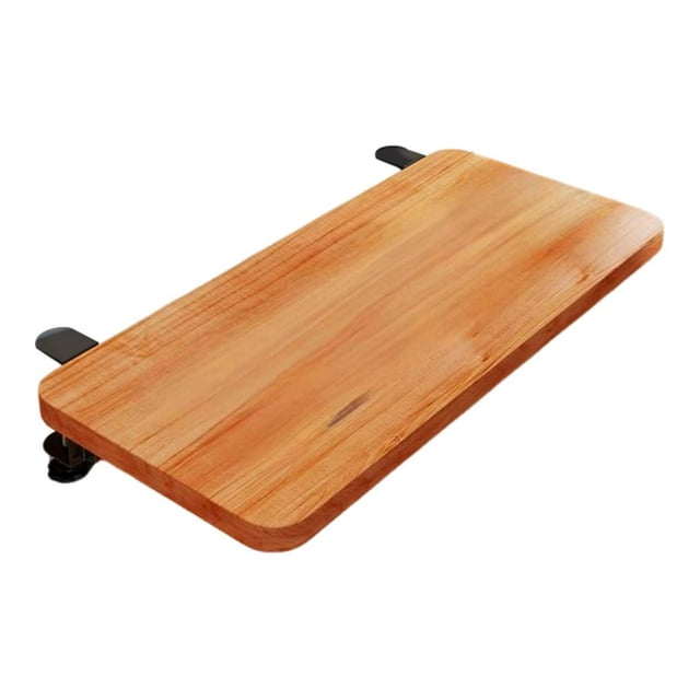 Tablero de extensión de escritorio Bandeja para teclado Ergonómico Fácil instalación Soporte resistente Portátil para el hogar Reposabrazos Expansión Marrón