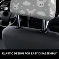 thumbnail image 4 of Kdxio Rabbit And Cloud Pattern Print 2 Piece Car Head Rest Covers Set Auto Front/Rear Seats Headrest Cover Universal Fit Most Cars,Sedan, SUV, 4 of 9