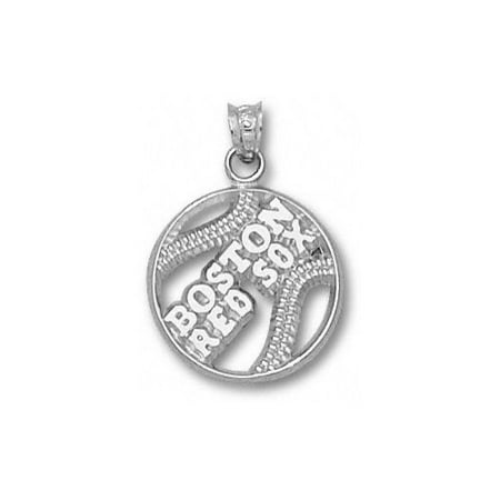 MLB - Boston Red Sox Sterling Silver Pierced Baseball Pendant