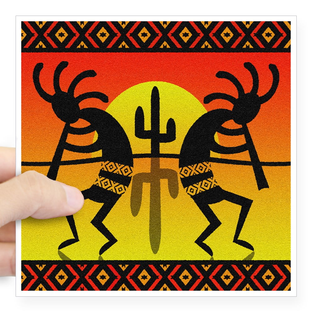 CafePress Southwest Design Dancing Kokopelli Sticker Square Sticker