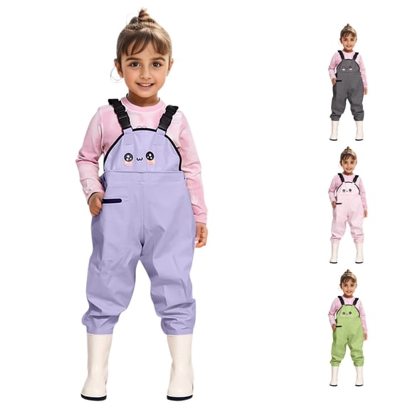 TBWNWG Kids Boys Girls Chest Waders Youth Fishing Waders With Pocket for Toddler Children Water Proof & Fishing Waders With Boots,Size 12-13 Years