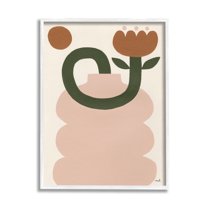 Stupell Industries Abstract Boho Tulip Abstract Painting White Framed Art Print Wall Art, 24 x 30