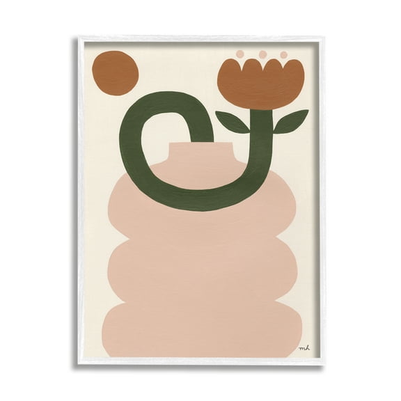 Stupell Industries Abstract Boho Tulip Abstract Painting White Framed Art Print Wall Art, 24 x 30