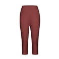 thumbnail image 5 of BUIGTTKLOP Womens Capri Pants Summer Capri Leggings Women Stretchy Workout Yoga Casual Vacation Beach Pants, 5 of 6