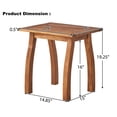 thumbnail image 5 of Outdoor Side Table,Small Square Wood End Table,Teak, 5 of 7