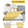 thumbnail image 5 of Yellow Couch Cushion Covers Stretch, Washable Sofa Seat Covers Individual Seat Cushion Sofa Slipcovers Country French Rustic Buffalo Plaid Modern Art Couch Cover Furniture Protector L-1PCS, 5 of 7