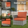 thumbnail image 3 of XIZZI Patio Furniture Sets 10 Pieces with Outdoor Wicker Swivel Rocking Chairs Coffee Table and Fire Pit,Orange, 3 of 11