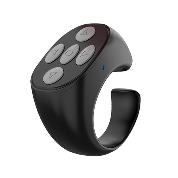 Bearachild Controlador de Selfie para teléfono, compatible con Bluetooth, giro de página inalámbrico, anillo de teléfono móvil, botón de Electrónica Negro