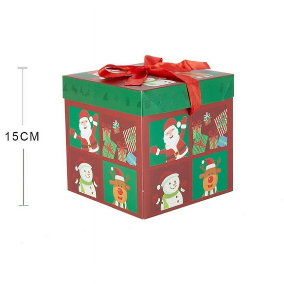 GERsome Christmas Gifts Boxes, Christams Decorations Boxes for Outdoor Indoor Xmas Tree Holiday Decor Xmas Present Ornament 5.91"Green