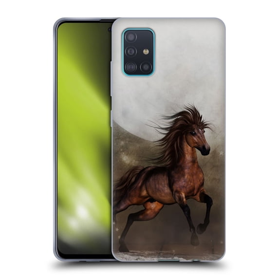 Head Case Designs Officially Licensed Simone Gatterwe Horses Brown Soft Gel Case Compatible with Samsung Galaxy A51 (2019)