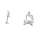thumbnail image 1 of Escultura De Figura De Pensadora Abstracta De Bailarina Moderna, Adorno Creativo De Escritorio Para Dormitorio, Chimenea, Oficina, Entrada, Estante De Mesa, 1 of 8
