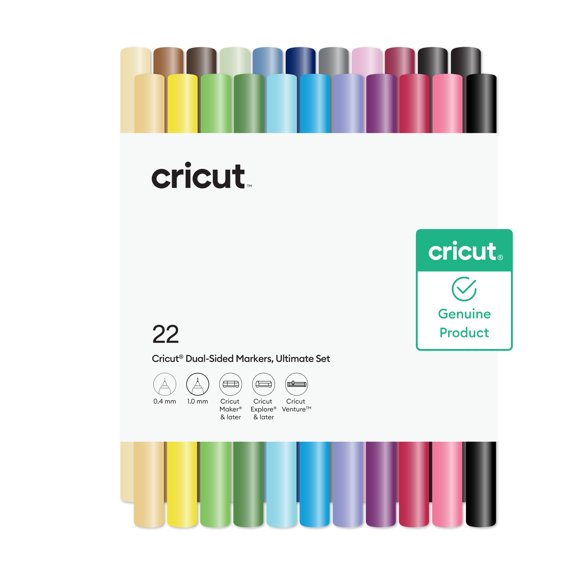 Cricut® Dual-Sided Markers, Ultimate Set (22 ct), Multi