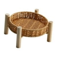 thumbnail image 2 of Cesta de mimbre tejida a mano para guardar verduras y servir alimentos. 18×10×4cm, 2 of 9