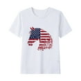 thumbnail image 3 of Jinhomg Little Kids America Flag T-Shirts Funny 4th of July Themed Tees Loose Fit Comfy Short Sleeve Crew Neck Patriotic Tops Boys Girls Holiday Gifts White 11 Years, 3 of 6