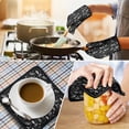 thumbnail image 4 of Black White Gothic Hand Snake Bat Pattern Kitchen Oven Mitt and Pot Holder Sets 2 Pcs for Baking, Cooking and Grilling, Heat Resistant Up To 392 °F, 4 of 7