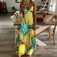 thumbnail image 3 of Lunarable Pineapple Sleeveless Dress Woman Fashion Long Dresses Women's Summer Suit Dress Summer 2025 Women, 3 of 7