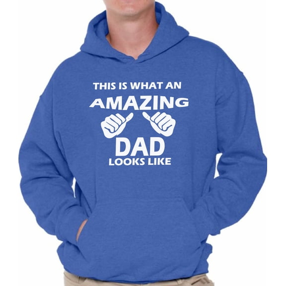 Awkward Styles Men's This is What An Amazing Dad Looks Like Graphic Hoodie Tops Cool Gift for Dad