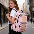 thumbnail image 6 of Binienty Pink Donut Capybara School Backpack for Boys Middle School Heavy Duty Lightweight Bookbag with Side Pockets Kids Rucksack Daypack Children School Supplies, 6 of 8