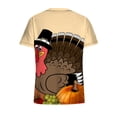 thumbnail image 3 of Camisas de Acción de Gracias Para Mujer, Manga Corta, Cuello en V, Ropa de Trabajo de Turquía, Blusa Con Bolsillos Odeerbi  ODB204029, 3 of 4