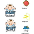 thumbnail image 2 of Z-oneMart 2 PCs Baby On Board Sticker for Cars Warning Tape PVC Car Stickers, Little Baby Window Decals Baby On Board Sign Automobiles Decoration,Car Accessories Stickers(Basic Boy), 2 of 6
