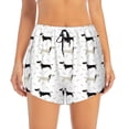 thumbnail image 4 of Lsque Dachshund Dog Printed Women's Running Shorts with Liner Pockets,Elastic Quick Dry Workout Athletic Gym Yoga Shorts,Womens High Waist Shorts-Medium, 4 of 9