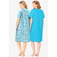 thumbnail image 2 of Dreams & Co. Plus Size 2-Pack Short-Sleeve Sleepshirt, 2 of 3