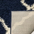 thumbnail image 5 of SAFAVIEH Dallas Logan Geometric Shag Area Rug, Navy/Ivory, 4' x 4' Square, 5 of 8