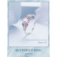 thumbnail image 6 of Butterfly Ring for Women Silver White Gold Plated Electroplated Natural Look Jewelry Gift Idea Limited Edition, 6 of 10