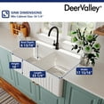 thumbnail image 6 of DeerValley DV-1K028 Ceramic Double Basin Kitchen Sink with Grid and Strainer,33" L x 18" W x 10" H, 6 of 17