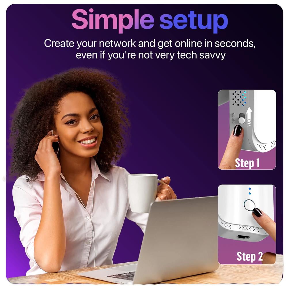 WiFi Extender Signal Booster, 2.4GHz WiFi Signal Booster up to 9000 Sq. Ft, 300Mbps WiFi Repeater for Home, WiFi Extender with Ethernet Port, Easy Setup
