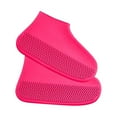 thumbnail image 2 of Willtoo Waterproof Shoe Covers, Non-Slip Water Resistant Overshoes Silicone Rubber Rain Shoe Cover Protectors for Kids, Men, Women Pink L, 2 of 3