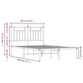 thumbnail image 3 of vidaXL 12" White Full Size Metal Bed Frame with Headboard No Mattress, 3 of 10