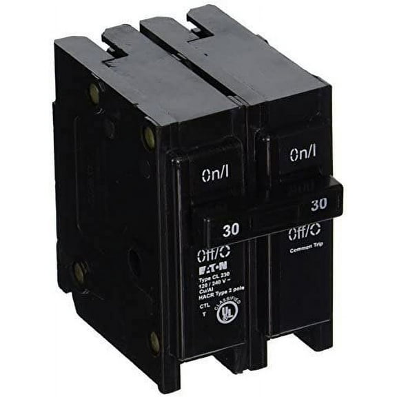 Eaton Double Pole Replacement Breaker CL230CS - 240 V, 30 Amps, 2 Poles