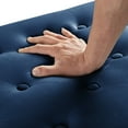 thumbnail image 3 of PORKISS Velvet Storage Bench, Upholstered Tufted Button Storage Ottoman with Nails Trim, Modern End of Bed Seat with Armrest for Living Room, Bedroom, Entryway, Navy, 3 of 9