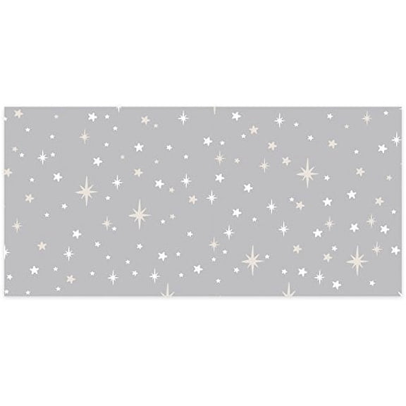 Lady Jayne Dove Gray With Stars Baby Powder Scented Drawer Liners -- 6 Sheets