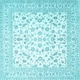 thumbnail image 1 of Ahgly Company Indoor Square Persian Light Blue Traditional Area Rugs, 8' Square, 1 of 4