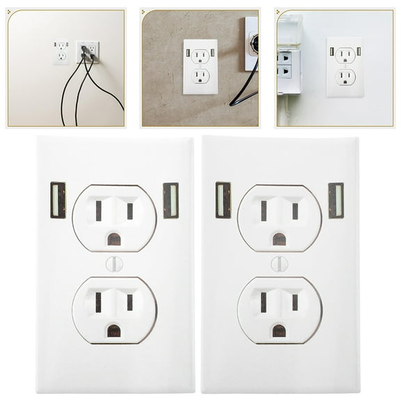 UPKOCH 10Pcs Fake Electrical Outlet Stickers in White for Adult Pranks and Party Favors 4.5X2.8X0.01in