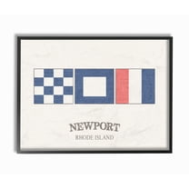 The Stupell Home Decor Collection Newport Rhode Island Nautical Flags Framed Wall Art