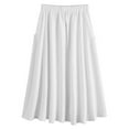 thumbnail image 5 of ShomPort Women's Casual High Waist Pleated A-Line Midi Skirt with Pocket Solid Color Beach Skirt, 5 of 6